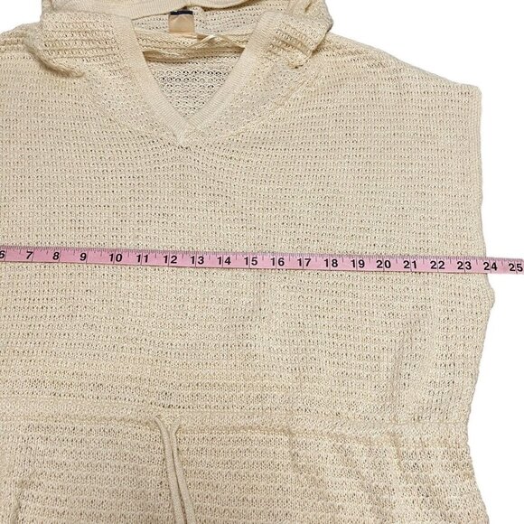 Roxy Electric Heart Crochet Cover Up Cream Swim Surf Top Hippie Beach Hoddie S - Picture 5 of 10